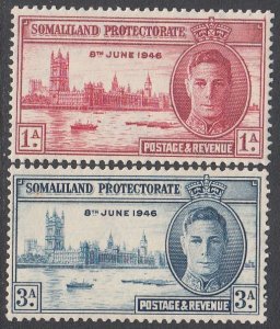 Somaliland Protectorate 108-109 MLH CV $0.50