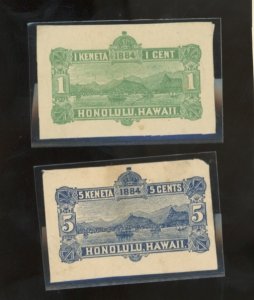 HAWAII #U1 & U4 MINT U1 LH, U4 HR STAINED ON BACK