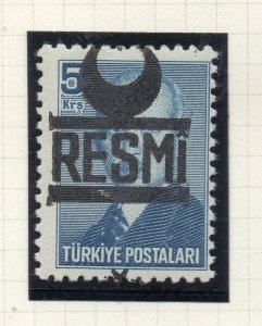 Turkey 1951-54 Early Issue Fine Mint Hinged 5k. Resmi Optd NW-17772