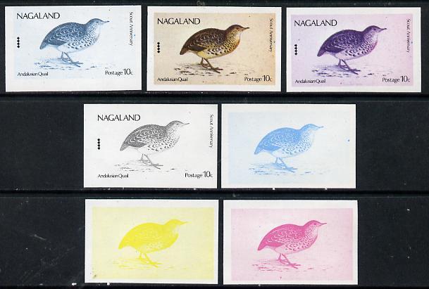 Nagaland 1974 Birds (with Scout Emblems) 10c (Quail) set ...