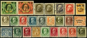 BAVARIA Postage GERMAN State BAYERN Stamp Collection Used