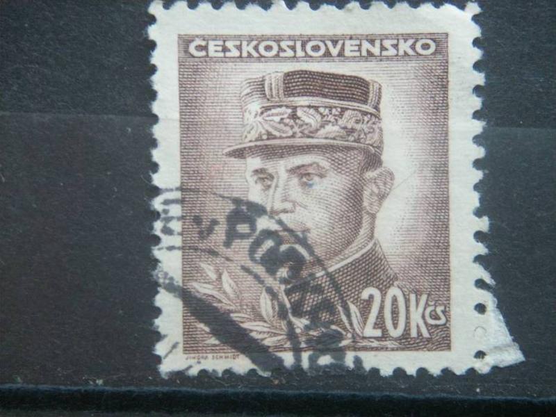 CZECHOSLOVAKIA, 1946, used 20k, Stefa´nik, Scott 300A