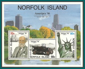 Norfolk Island 1986 Ameripex, MS, MNH  384a,SGMS388