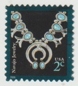 SC# 3750 - (2c) - Navajo Necklace, die cut 11, Used Single Dated 2004