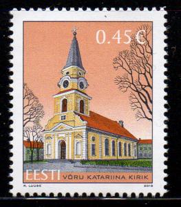 Estonia Sc 734 2013 St Catherine's church Voru stamp mint NH