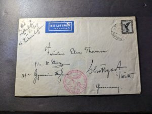 1929 Germany Airmail LZ 127 Graf Zeppelin Cover Friedrichshafen to Stuttgart