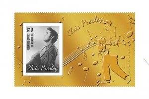 Micronesia 2013 - Elvis Presley - Gold Souvenir Stamp Sheet - Scott #1045 - MNH