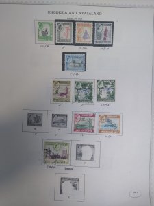 collection on pages Rhodesia & Nyasaland GT: CV $59