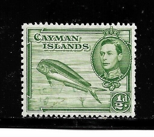 Cayman Islands Stamp- Scott # 101/A14- 1/2p- Mint/LH-1938-43-OG