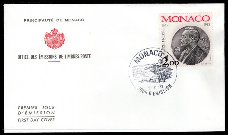 Monaco 1395 Nobel Prize U/A FDC