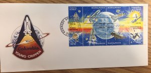 US #1912-1919,1919a FDC NASA Space Shuttle Block of 8 First Day Cover [LONG5]