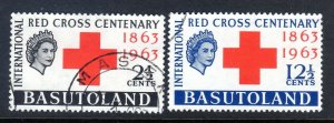 Basutoland -  1966 -    red cross set       used