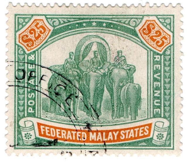 (I.B) Federated Malaya States Revenue : Duty Stamp $25