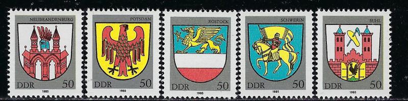 Germany DDR Scott # 2464 - 2468, mint nh