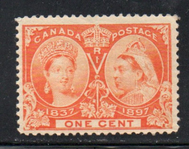 Canada Sc 51 1897 1c orange Victoria Jubilee stamp mint