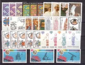 1978-79 Vatican City - Sc#635-667- Complete year set - MNH