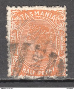 Tas142 1891 Australia Tasmania Half Penny Gibbons Sg #170 55 £ 1St Used