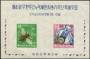 Korea SC# 313 Savings type souvenir sheet MNH