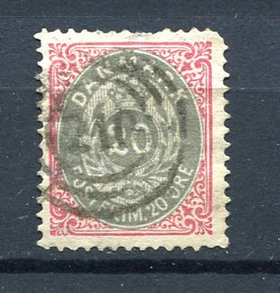 Denmark 1875 Sc 31 Numerical 20o  Used 8477