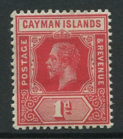 Cayman Islands - Scott 34 - KGV Definitive Issue -1912 - MLH - Single 1d Stamp