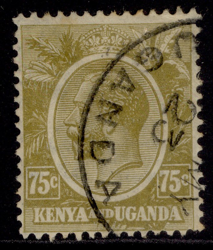KENYA and UGANDA GV SG86, 75c olive, FINE USED.