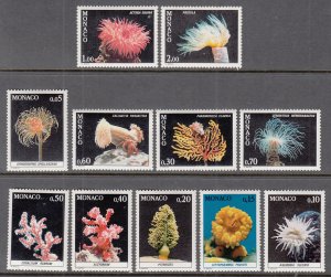 Monaco 1259-1269 Marine Life MNH VF