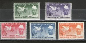 Guinea 170-174 MNH