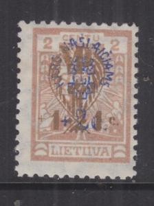 LITHUANIA, 1926 War Orphan's Fund, 1c.+1c. on 2c.+2c., lhm.