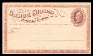 US STAMPS #UX1 LARGE WMK (SEE PHOTO) UNUSED POST CARD CAT. $375 LOT #3057