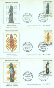 86326 - NIGER - POSTAL HISTORY - Set of 3  FDC COVERS 1963 - Ethnic types