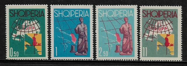 Albania #630-3 MNH Set - Propaganda - Map of Europe