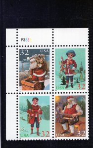 3004-3007 Christmas, MNH UL-PB/4 (#P3333)
