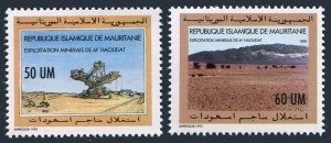 Mauritania 697-698, MNH. Mi . Mineral Exploration, M'Haoudat, 1993. Desert.