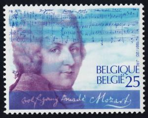 Belgium 1425 MNH Wolfgang Amadeus Mozart, Music