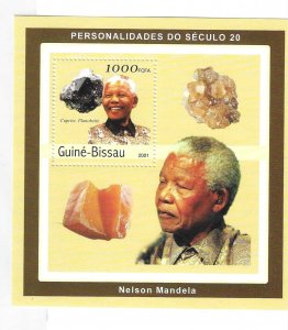 Guinea Bissau 2001 Minerals Nelson Mandela S/S MNH C1