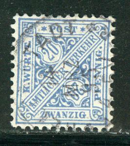 German States Wurttemberg Scott # O100, used