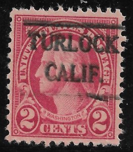 CA Precancels: Turlock 492; Better Type CV $3; 2c 1926 Definitve #634