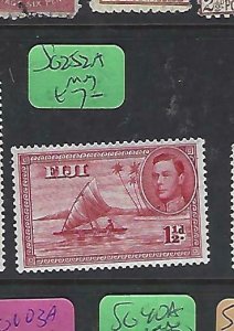 FIJI ISLANDS   (P0609B)  KGVI  1  1/2D BOAT     SG  252A        MOG 