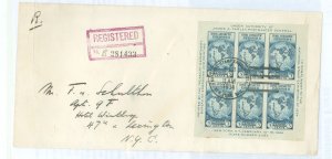 US 735 1934 3ct Byrd expedition (Farley souvenir sheet) on a registered addressed oversized cover mailed from the Nat'l ...