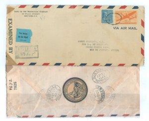 US 810/C31 1942 5c Monroe (presidential/prexy series) + 50c Transport paid the 40c per half ounce airmail rate to Brazil + 15c I