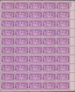 USA, 1022, AMERICAN BAR ASSOC, MINT NH, VINTAGE 1950'S, FULL SHEET OF 50