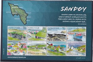 2006   FAROE ISLANDS   -  SG: MS 526  SANDOY ISLAND SETTLEMENTS   UNMOUNTED MINT 