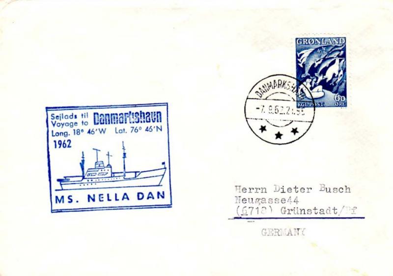 Greenland 60o Mother Of The Sea 1962 Danmarkshavn To Grunstadt Germany With Hipstamp