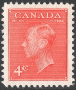 SC#306 4¢ King George VI: Wilding Photograph (1951) MNH