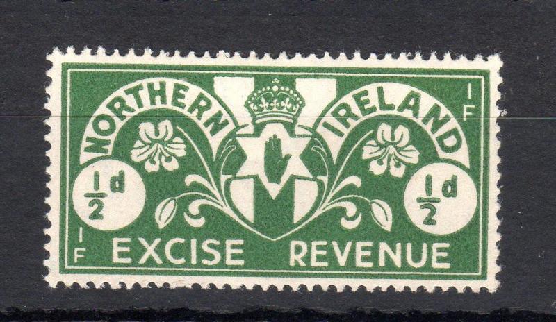 NORTHERN IRELAND EXCISE REVENUE 1/2d MOUNTED MINT