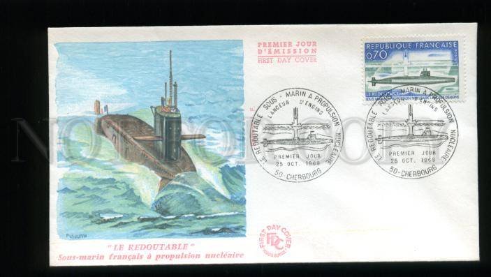 162712 FRANCE 1969 NUCLEAR SUBMARINE Le Redoutable FDC Cover