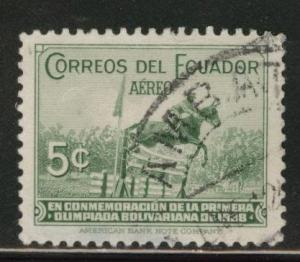 Ecuador Scott C65 airmail horseman stamp 1939