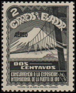 Ecuador C73 - Mint-H -2c Golden Gate Bridge / Volcanic Peak (1939) (cv $0.40)(2)