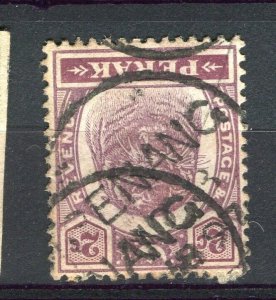 MALAYA PERAK 1890s early classic Tiger issue used 2c. value Postmark