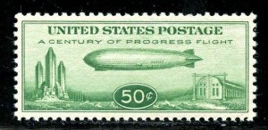 U.S. Scott C18 50 Cent Century of Progress Zeppelin XF-SUP MNH